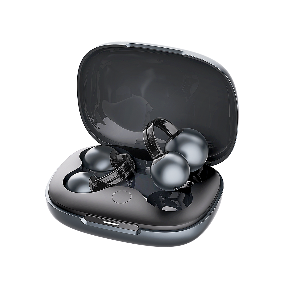 Mojawa StarClip Open Ear Wireless Earbuds אוזניות אלחוטיות בטכנולוגית הולכת שמע בצבע אפור כהה