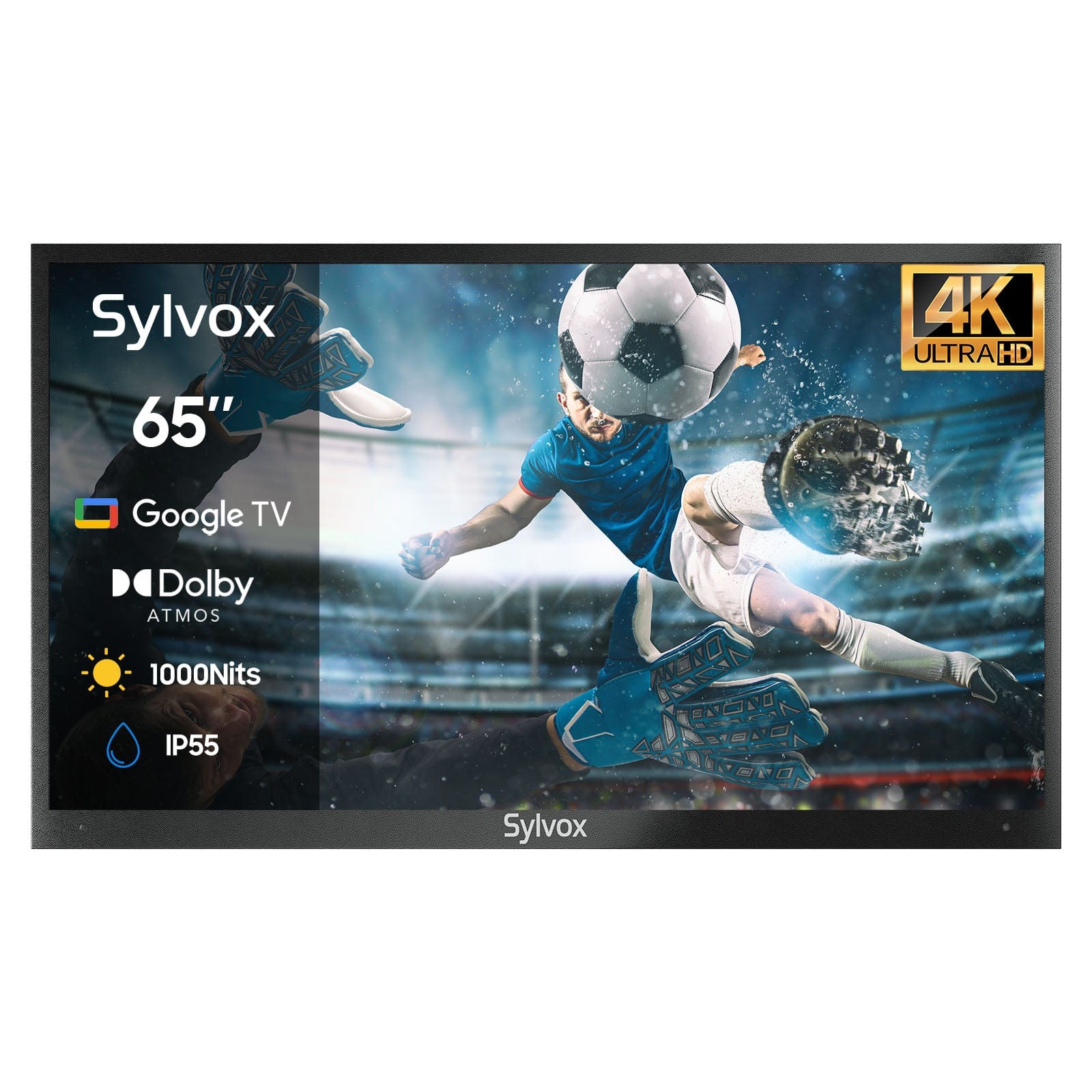 SYLVOX 65" Outdoor TV(Google TV) Deck Pro 2.0 טלויזיה בגודל 65 אינץ' לשימוש חיצוני בשמש חלקית - דוגית