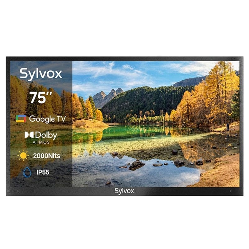 SYLVOX 75" 2000Nit Google Outdoor TV Pool Pro 2.0 טלויזיה בגודל 75 אינץ' לשימוש חיצוני בשמש מלאה - דוגית