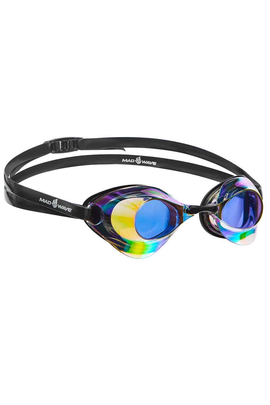 MAD WAVE Racing goggles Turbo Racer Rainbow II משקפת שחייה