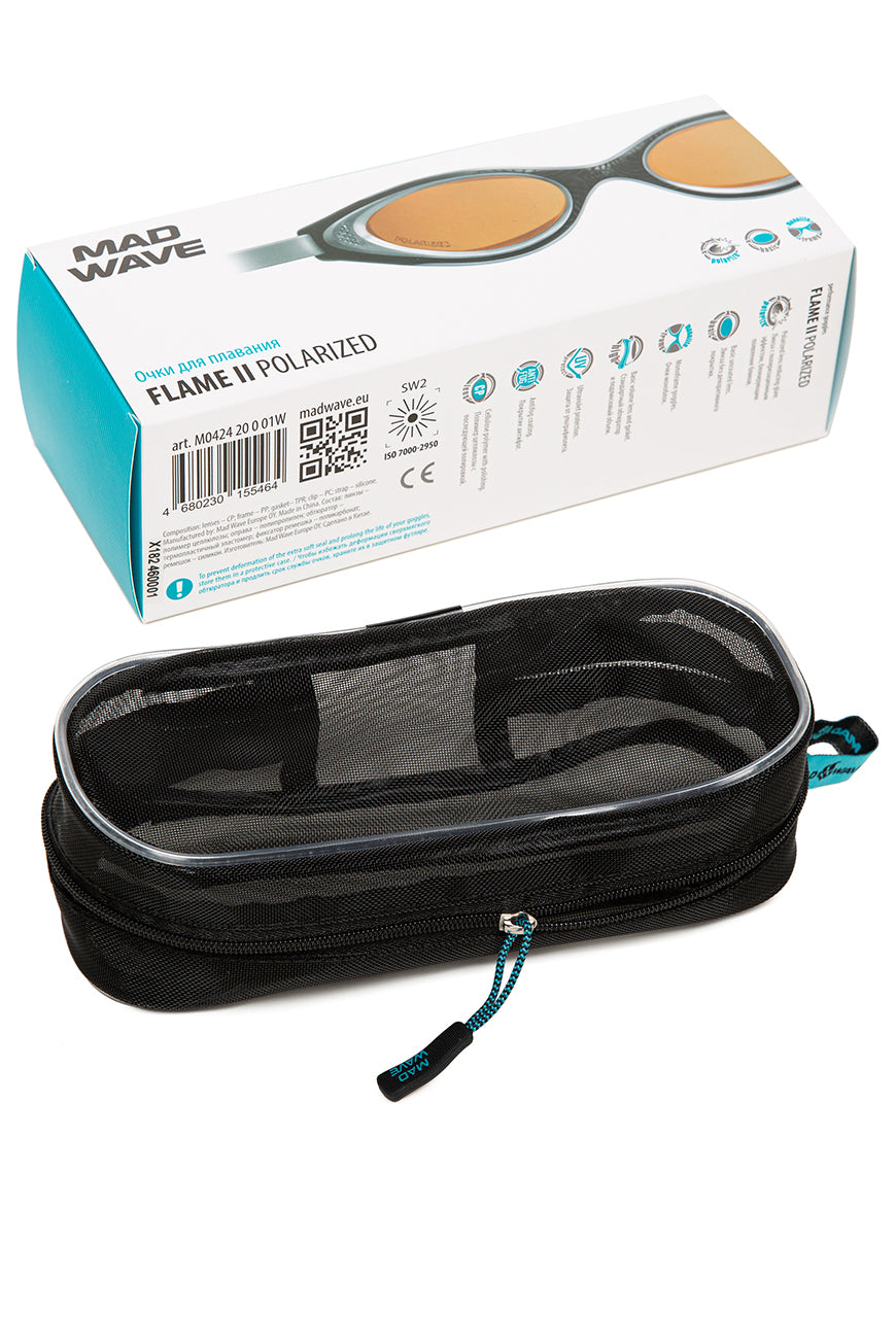 MAD WAVE Flame II Polarized משקפת שחייה פולורייזד - עדשות מקוטבות