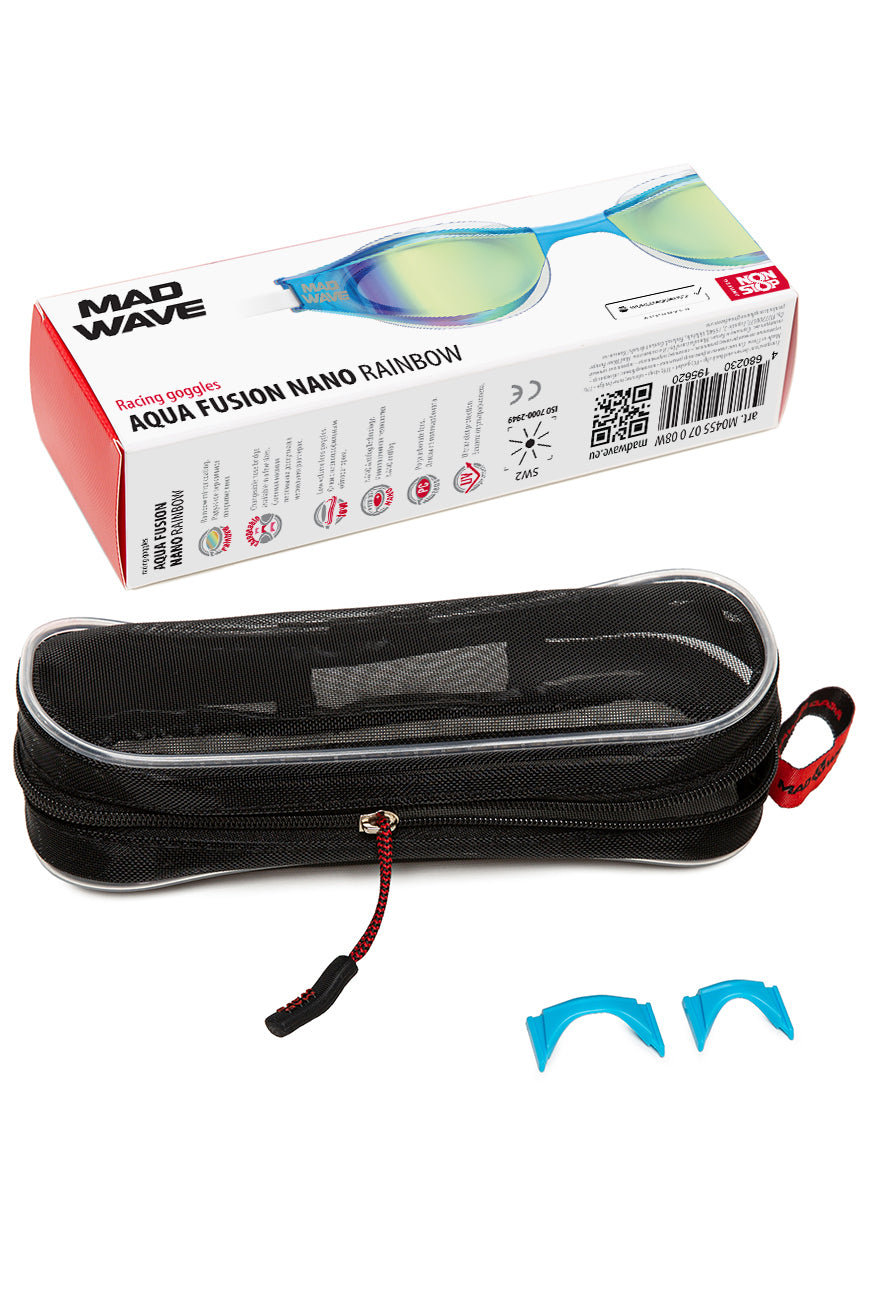 MAD WAVE Aqua fusion Nano rainbow משקפת שחייה