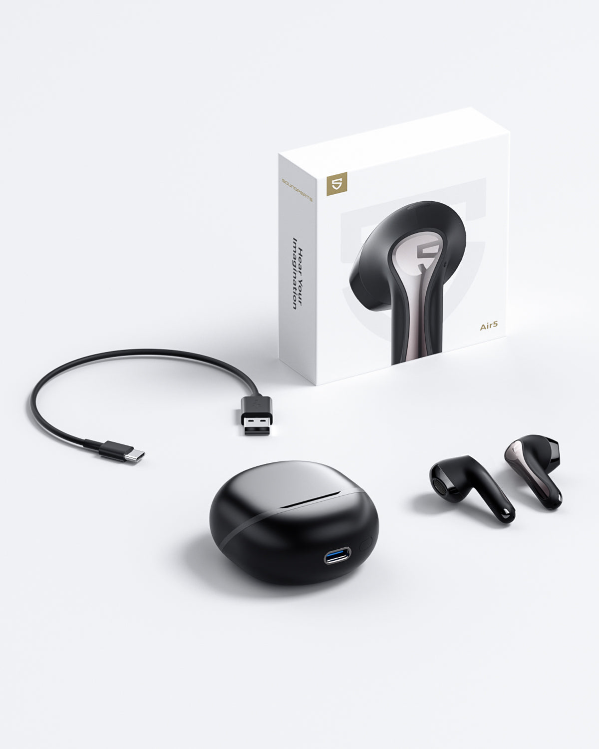 SOUNDPEARS Air5 אוזניות כפתור עם ביטול רעשים אקטיבי