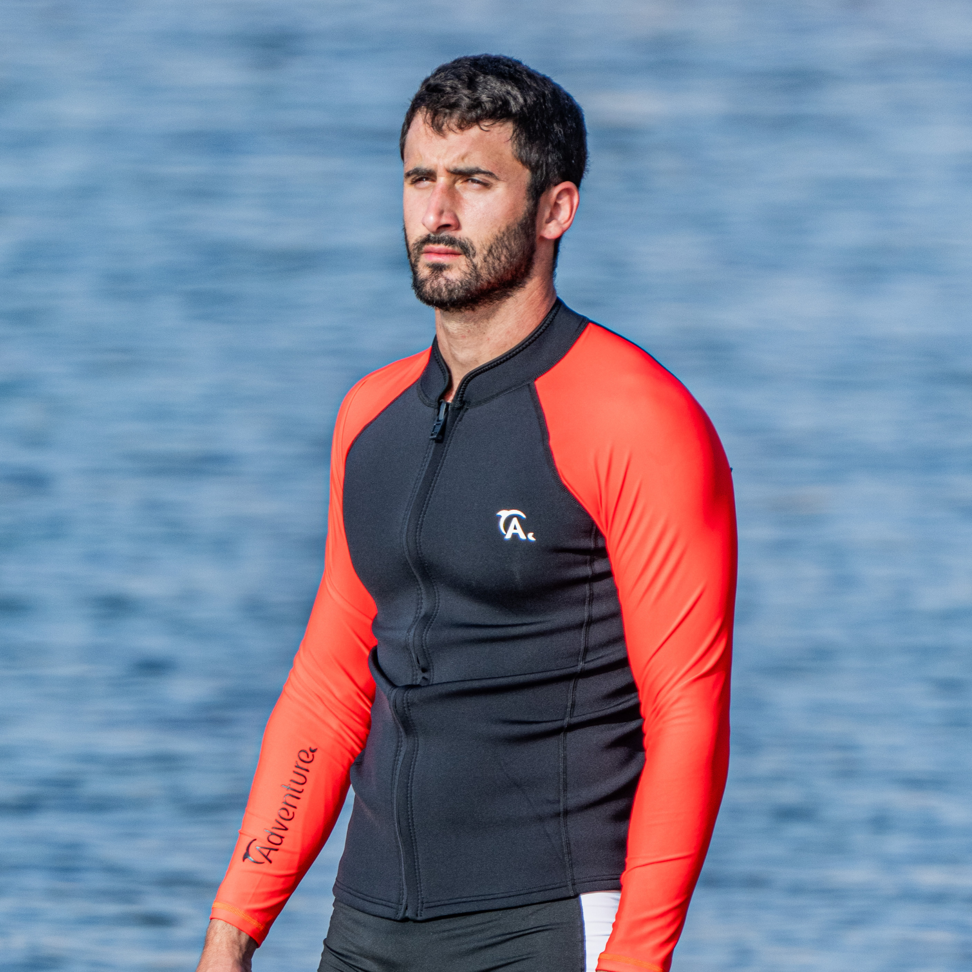 ADVENTURE 2mm Neo body + Lycra sleeves Jacket ג'קט נאופרן עם שרוולי לייקרה ארוכים לספורט ימי