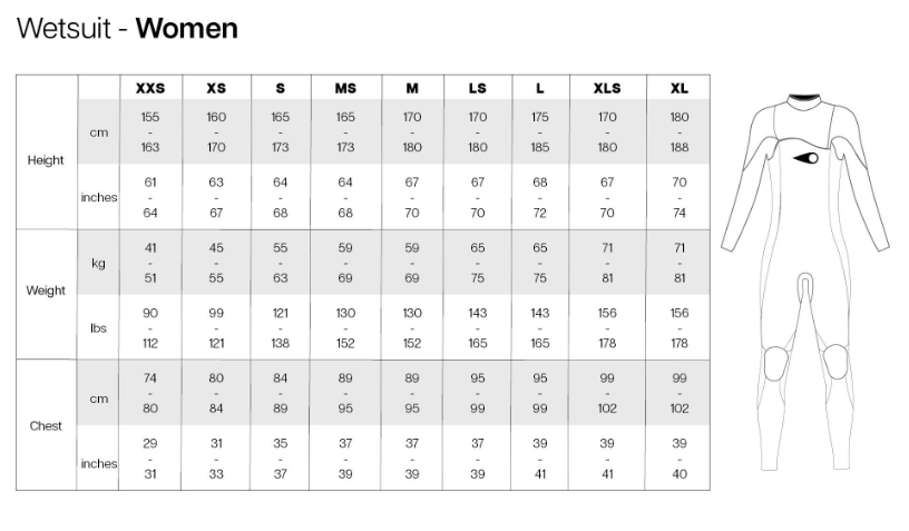 SOORUZ Leggings Women 1/1 DIVINE טייץ נשים לספורט ימי וגלישה בעובי 1/1 מ"מ