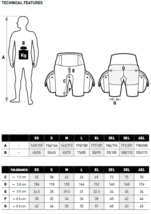 MARES Tek Short Pro XR Line מכנסיים קצרים עם כיסים לצלילה - דוגית