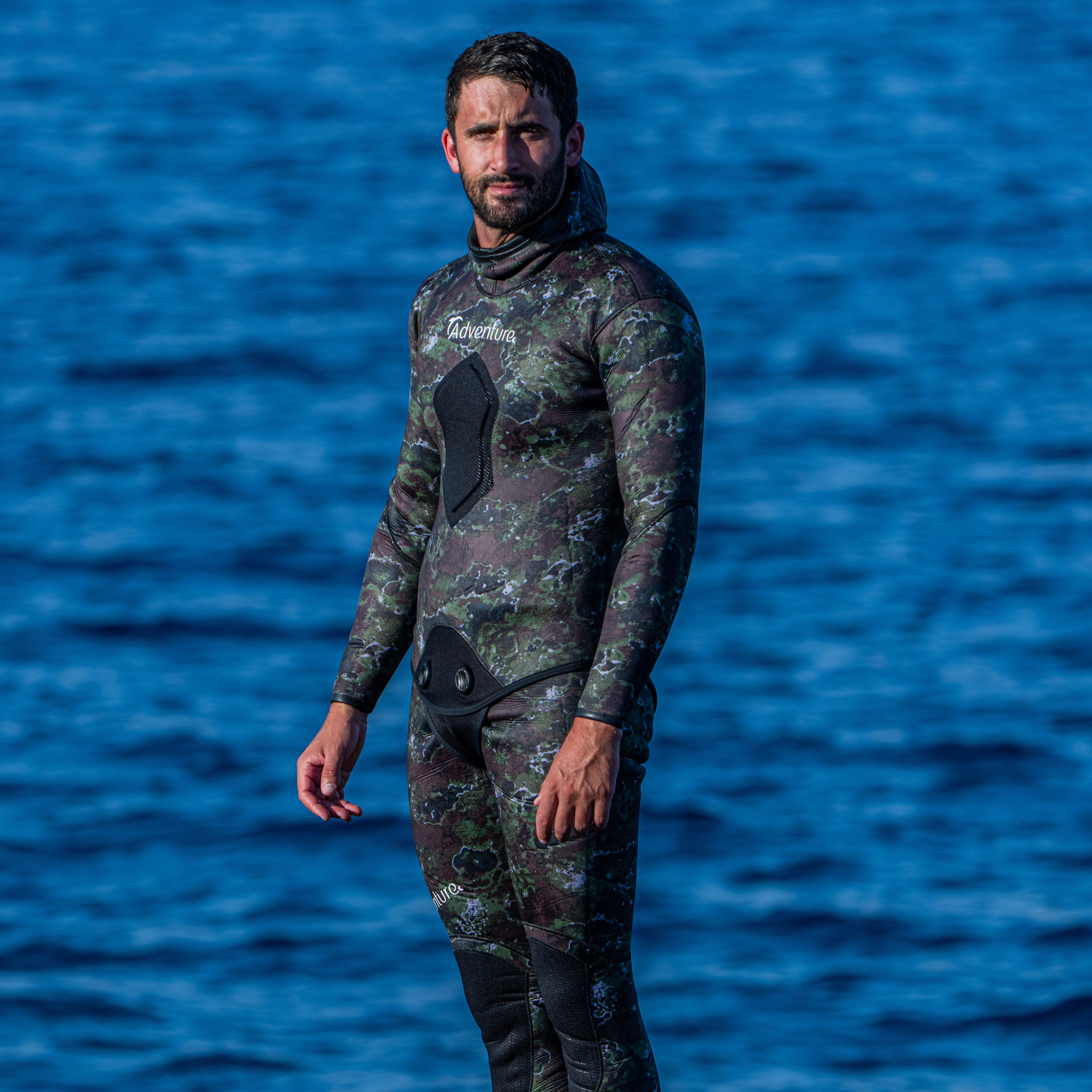 ADVENTURE 5.5mm Camo Spearfishing Pants חליפה צלילה חופשית לדיג חלק תחתון בעובי 5.5 מ"מ