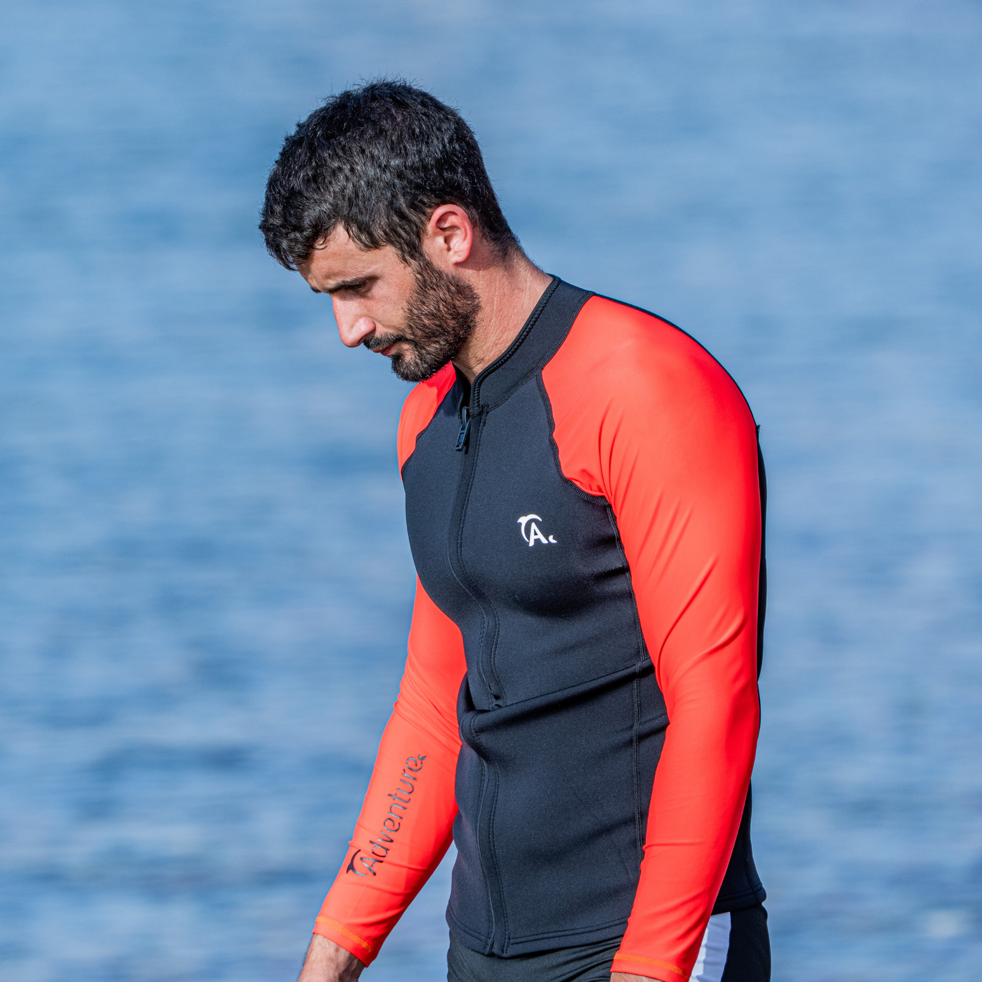 ADVENTURE 2mm Neo body + Lycra sleeves Jacket ג'קט נאופרן עם שרוולי לייקרה ארוכים לספורט ימי