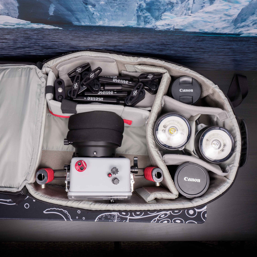 IKELITE RC165 TTL Underwater Strobe Fiber Optic מבזק תת ימי עם חיבור סיבים אופטיים