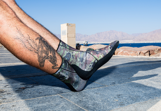ADVENTURE 2mm Camo Socks גרבי צלילה וספורט ימי מניאופרן בעובי 2 מ"מ
