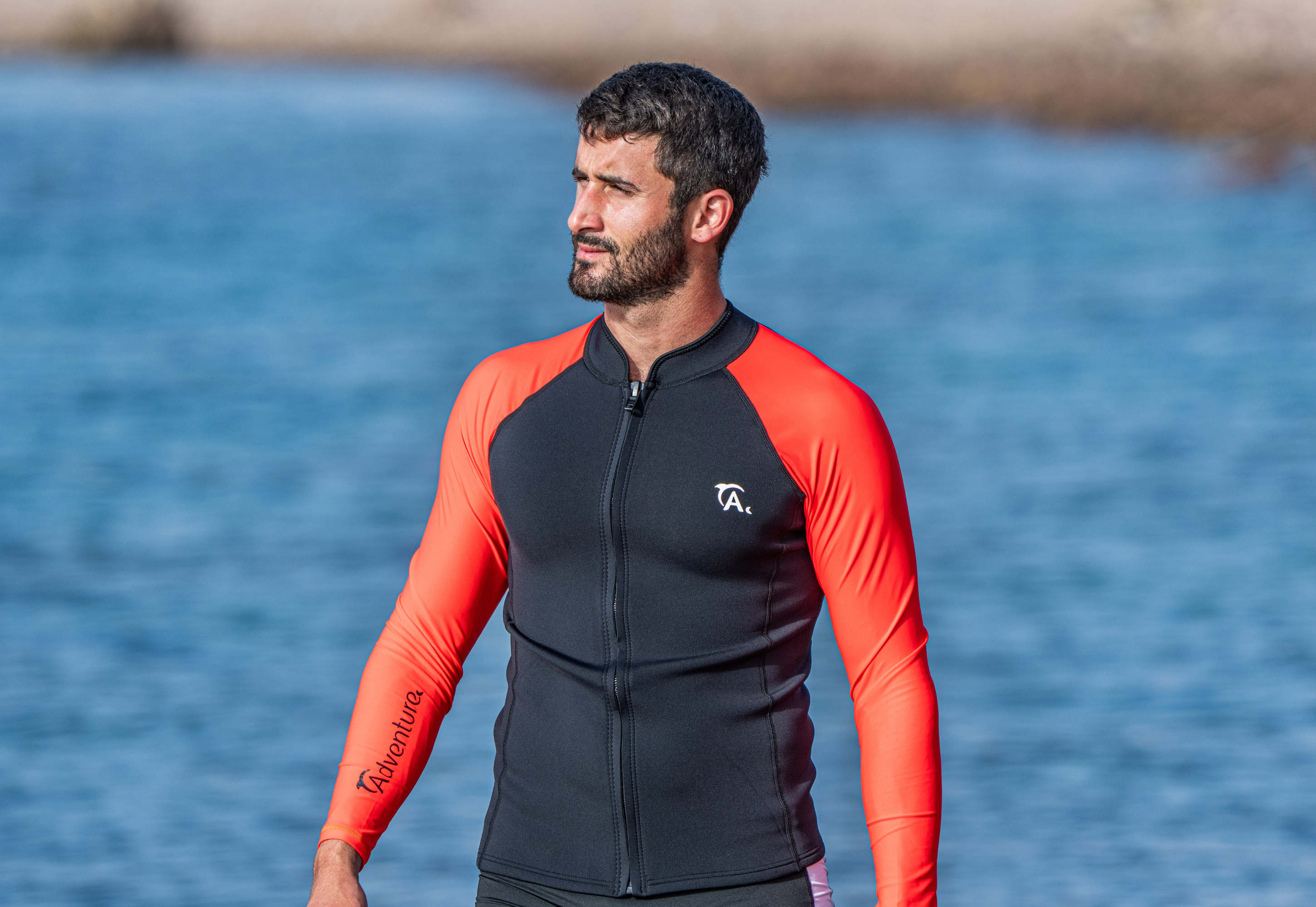ADVENTURE 2mm Neo body + Lycra sleeves Jacket ג'קט נאופרן עם שרוולי לייקרה ארוכים לספורט ימי