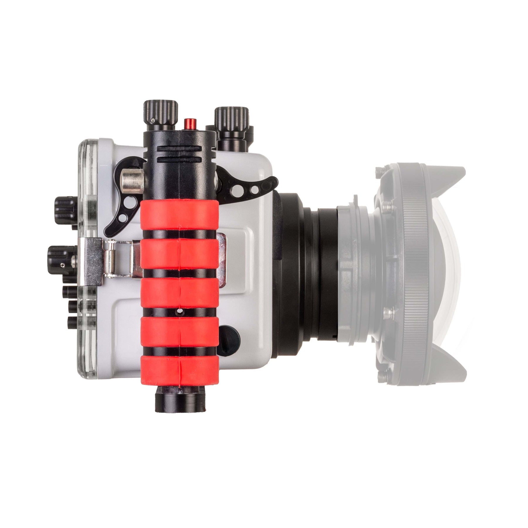 IKELITE 200FP/F Underwater Housing for Sony Alpha a6700 PZ 16-50mm with Fiber Optic Transmitter מארז צלילה עבור Sony Alpha a6700 עם עדשת PZ 16-50mm ומשדר סיבים אופטיים
