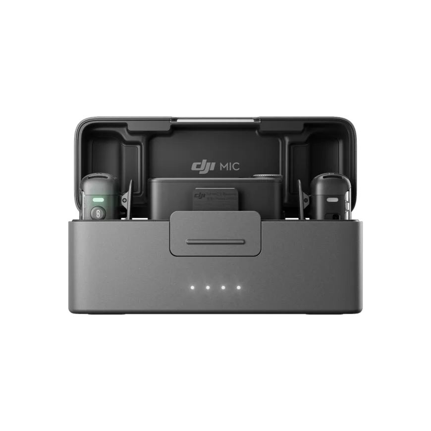 DJI Mic 2 (2TX + 1RX) ערכת שני מיקרופונים אלחוטים
