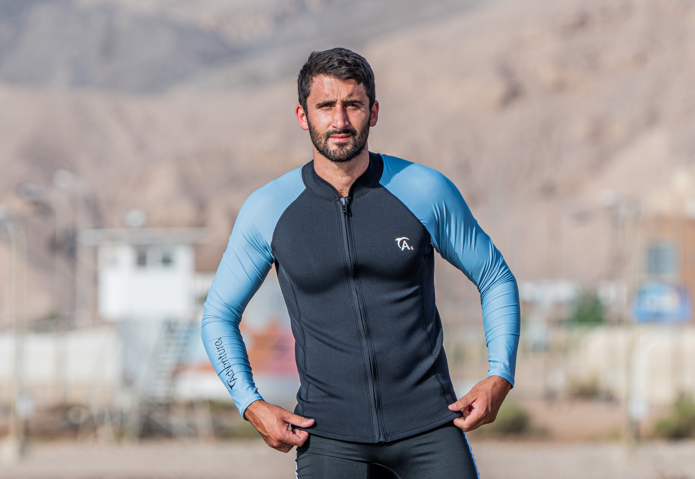ADVENTURE 2mm Neo body + Lycra sleeves Jacket ג'קט נאופרן עם שרוולי לייקרה ארוכים לספורט ימי
