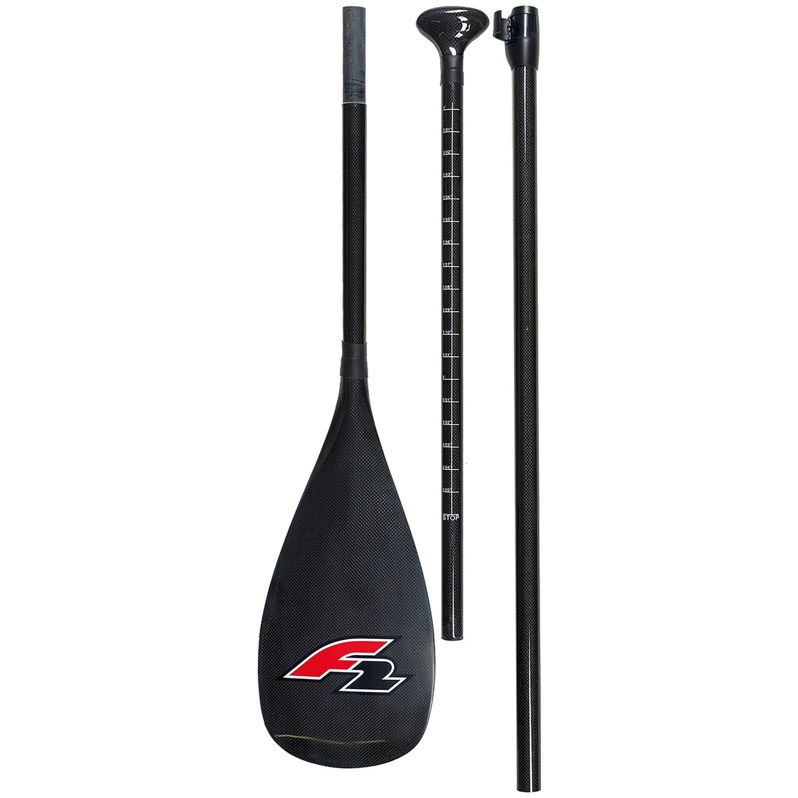 F2 Carbon 85% 3 part Black משוט 85% קרבון 3 חלקים לסאפ