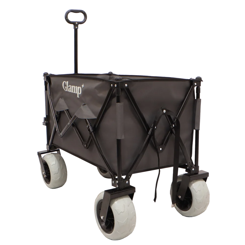 GLAMP עגלת קמפינג מתקפלת עם גלגלי בלון