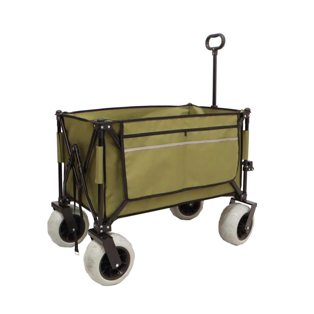 GLAMP עגלת קמפינג מתקפלת עם גלגלי בלון