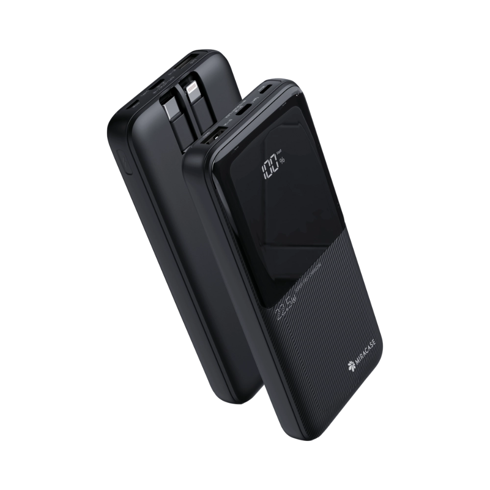 MIRACASE סוללת טעינה MPB10PD 22.5W 2CB עם כבלים מובנים