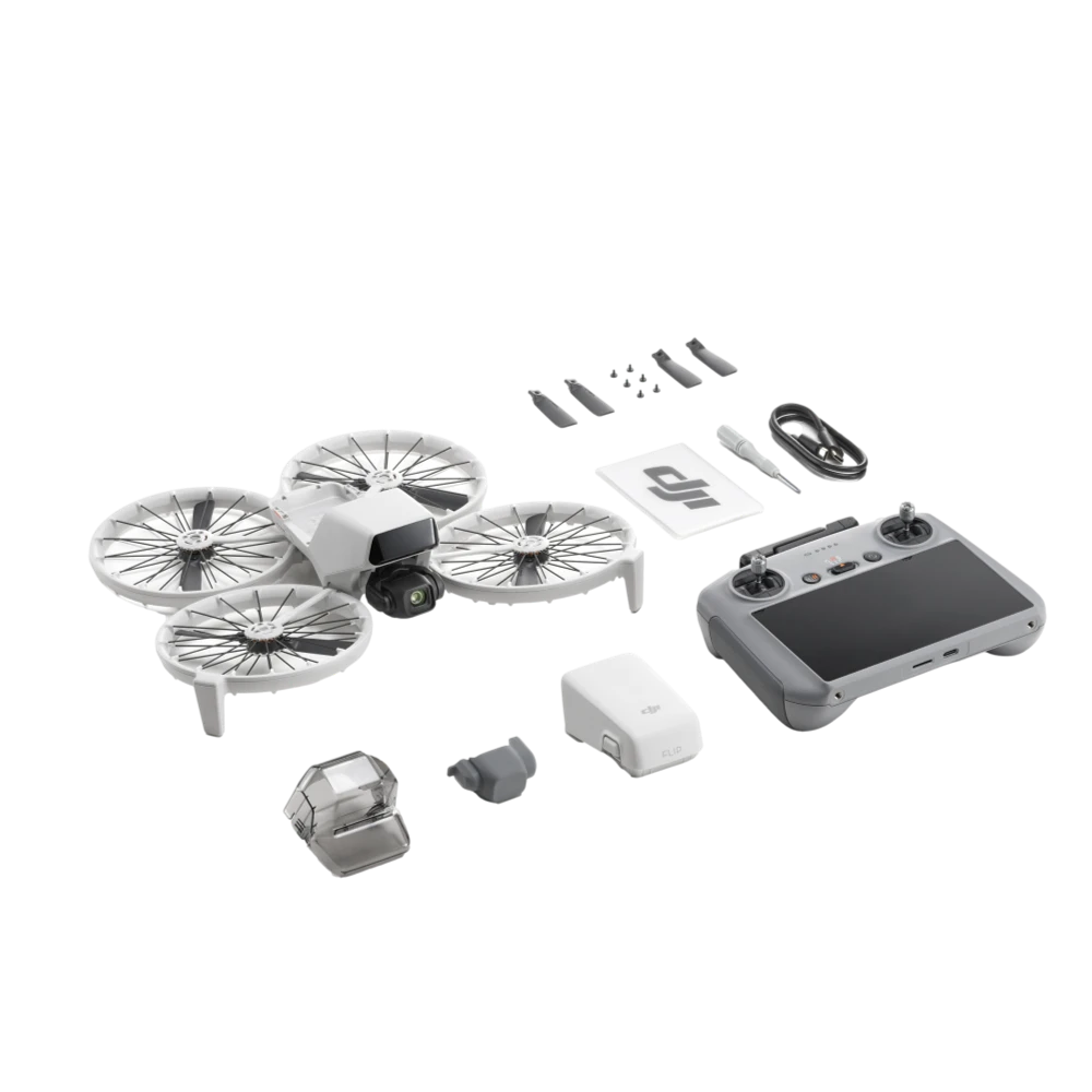 DJI Flip Fly More Combo (DJI RC 2) ערכת רחפן מיני רב תכליתי המתאים לולוגרים עם שלט חכם
