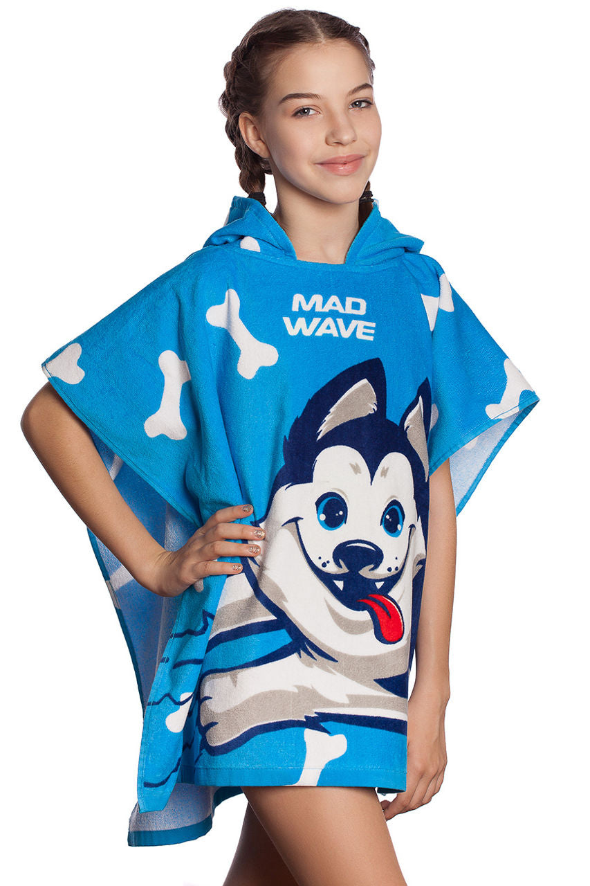 MAD WAVE Husky Kids Poncho מגבת פונצ'ו לילדים
