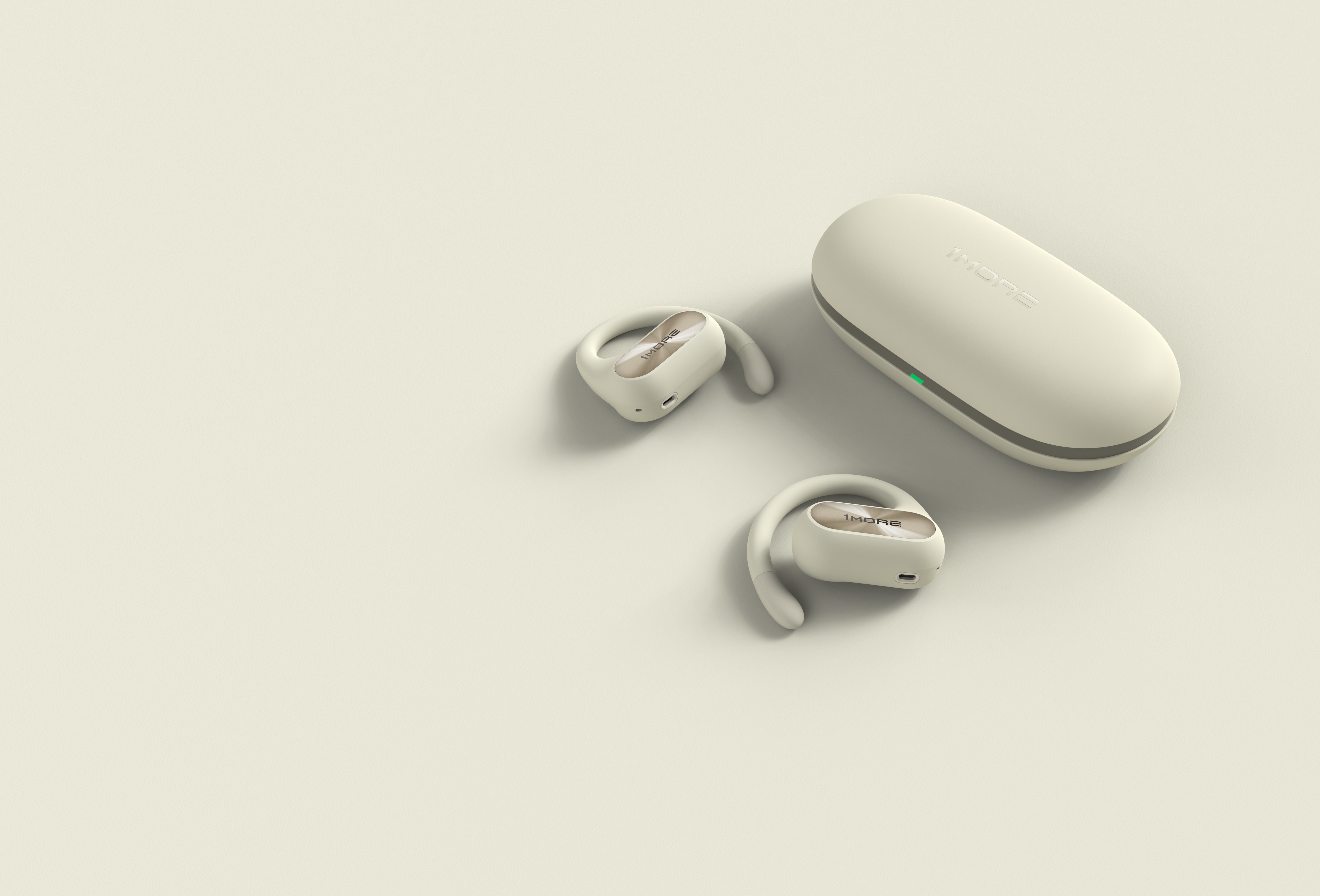 1MORE FIT SE Open Earbuds S30 אוזניות ספורט בטכנולוגיית אוזן פתוחה בצבע לבן