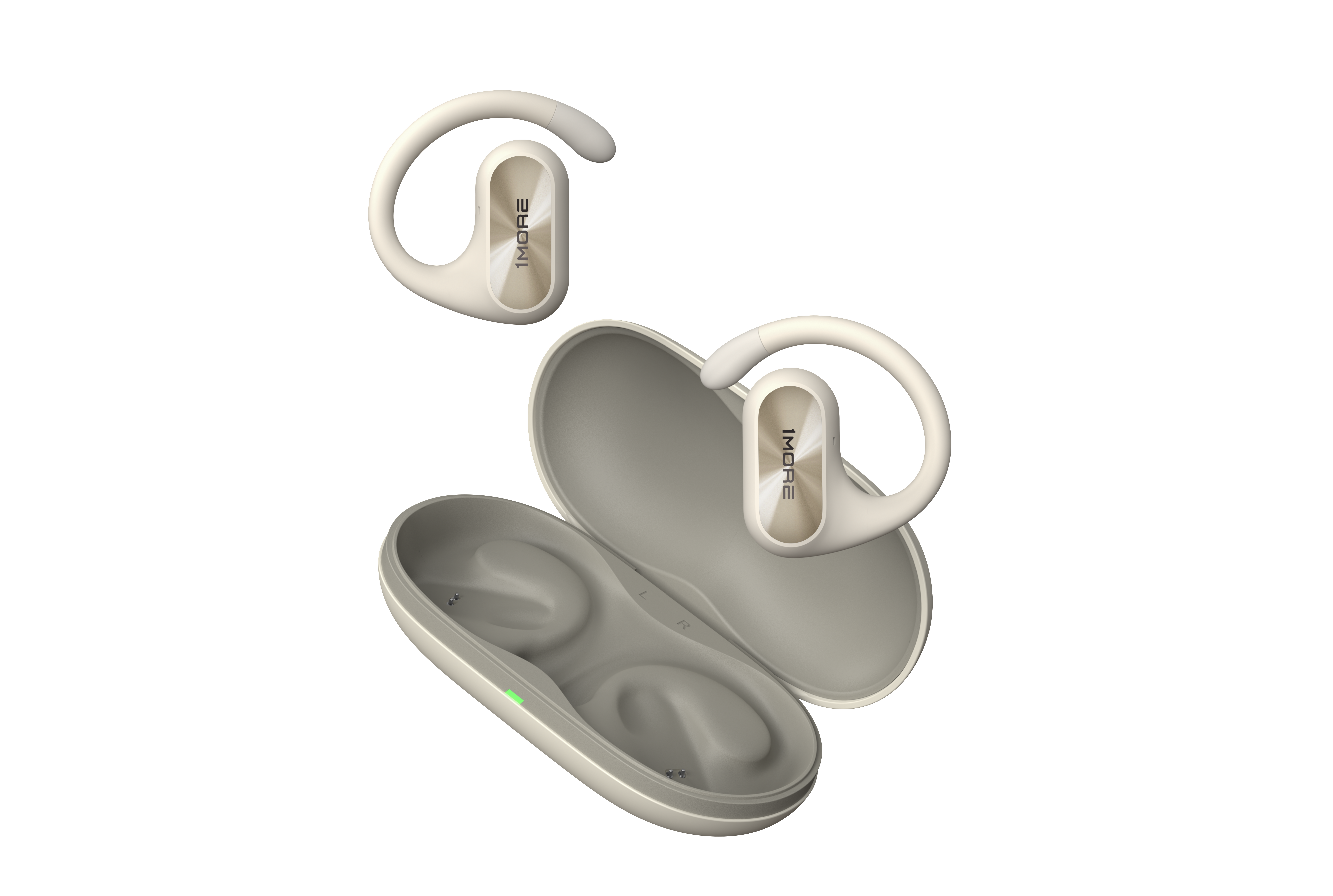 1MORE FIT SE Open Earbuds S30 אוזניות ספורט בטכנולוגיית אוזן פתוחה בצבע לבן