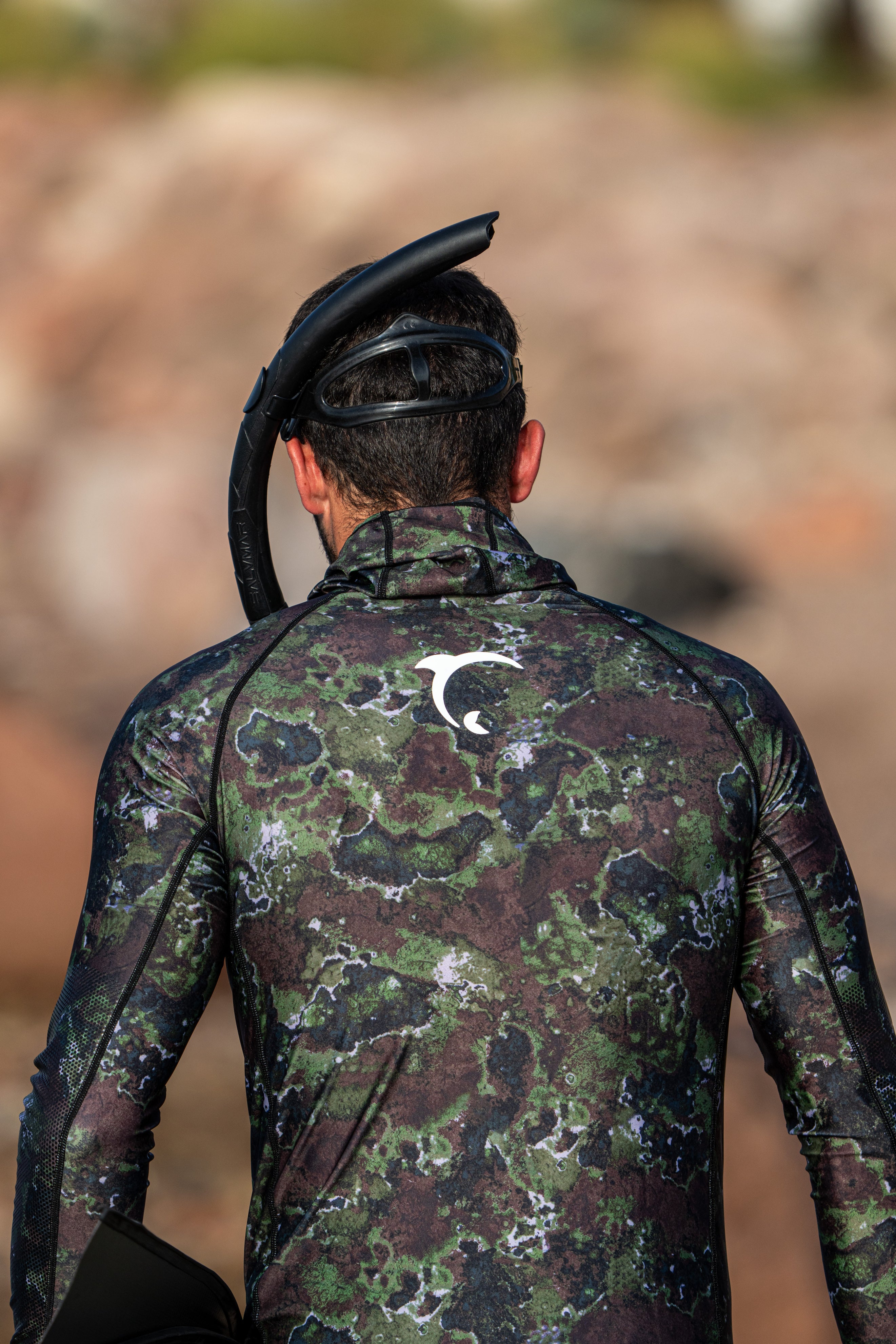 ADVENTURE Rush Guard Camo Spearfishing Jacket חליפה צלילה חופשית חלק עליון