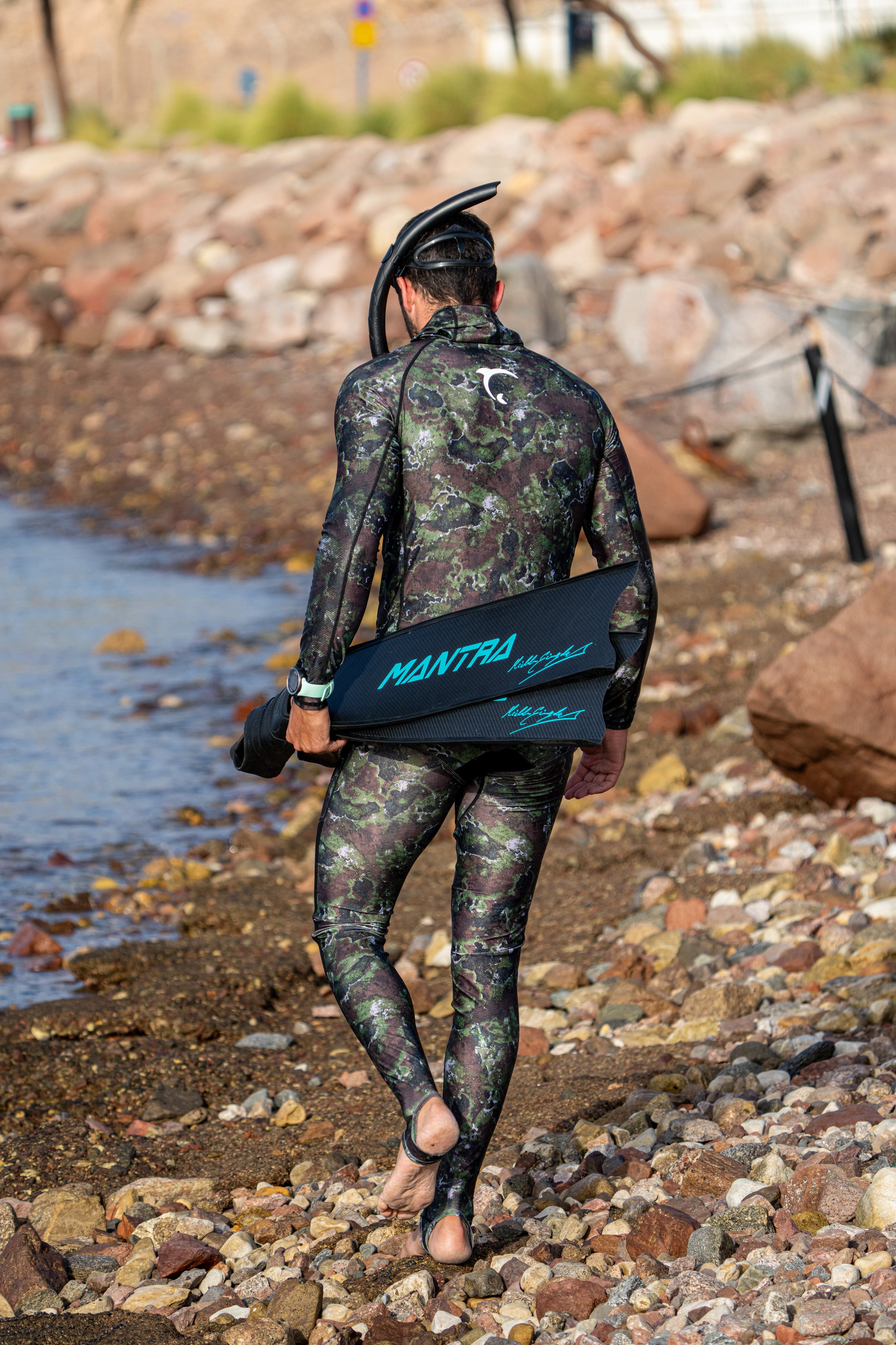 ADVENTURE Rush Guard Camo Spearfishing Jacket חליפה צלילה חופשית חלק עליון - דוגית