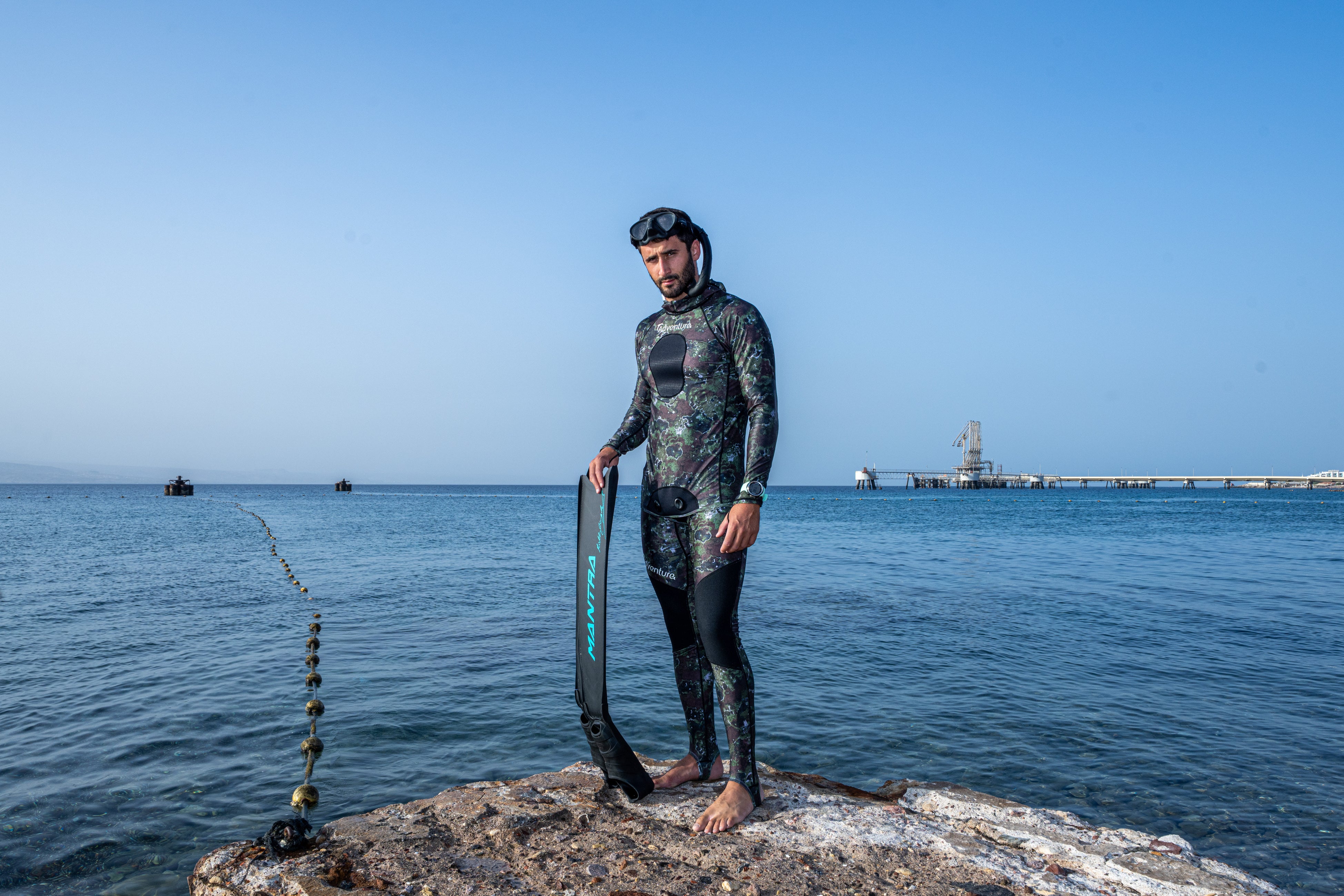 ADVENTURE Rush Guard Camo Spearfishing Jacket חליפה צלילה חופשית חלק עליון