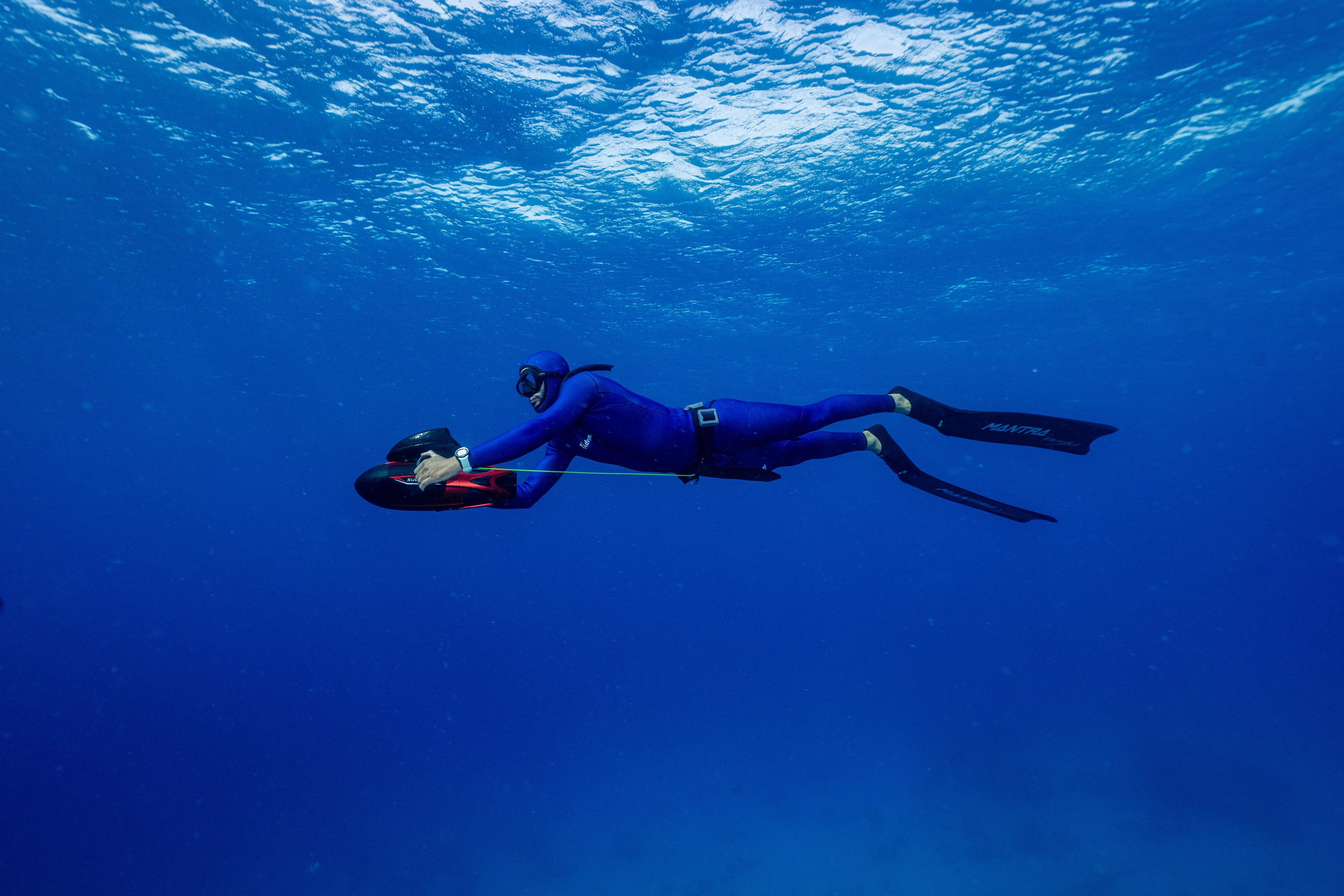 ADVENTURE 5.5mm Dark Blue Freediving Jacket חליפה צלילה חופשית ספורטיבית חלק עליון בעובי 5.5 מ"מ