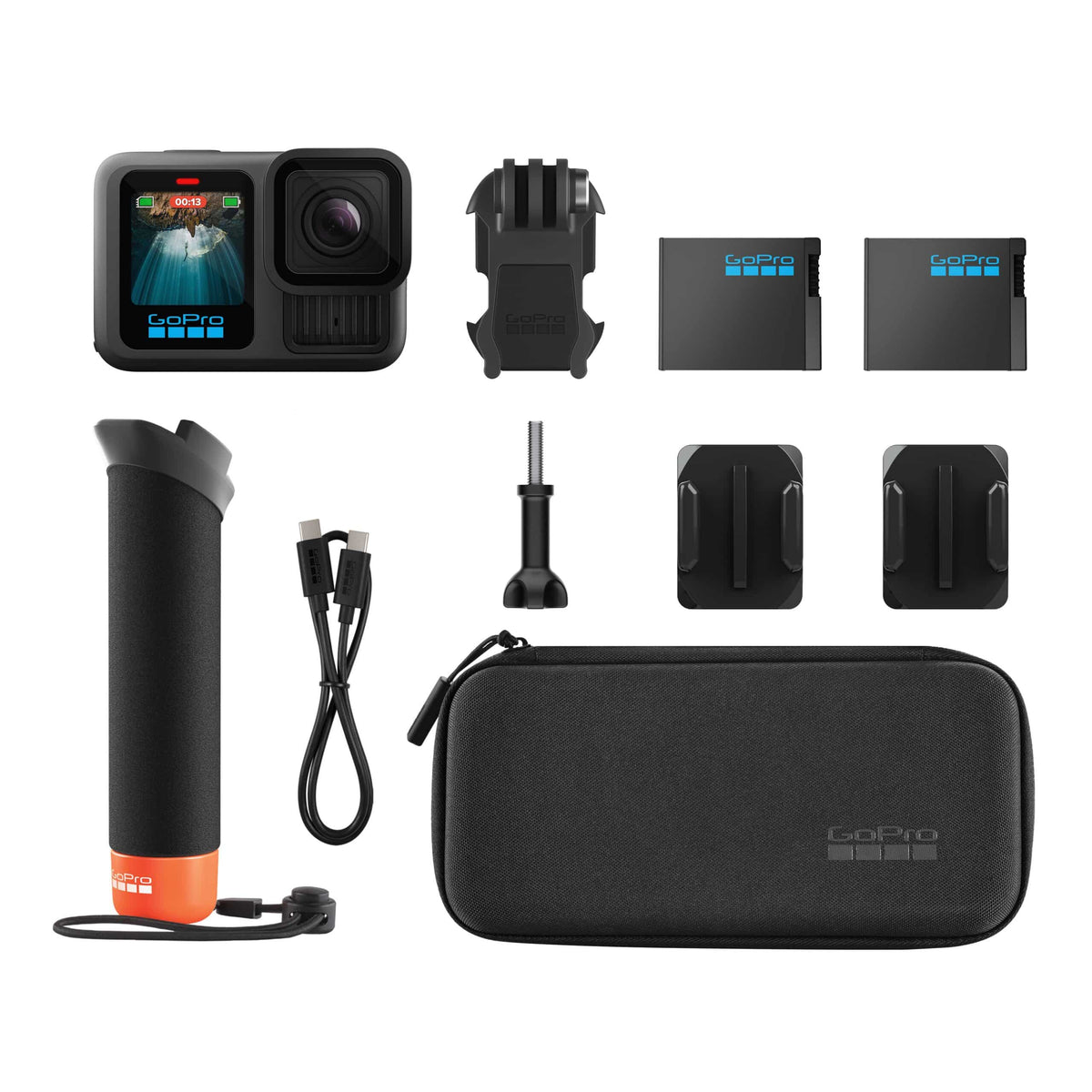 GoPro GoPro Hero 13 Black Accessory Bundle מצלמת אקסטרים + ערכת אביזרים - דוגית