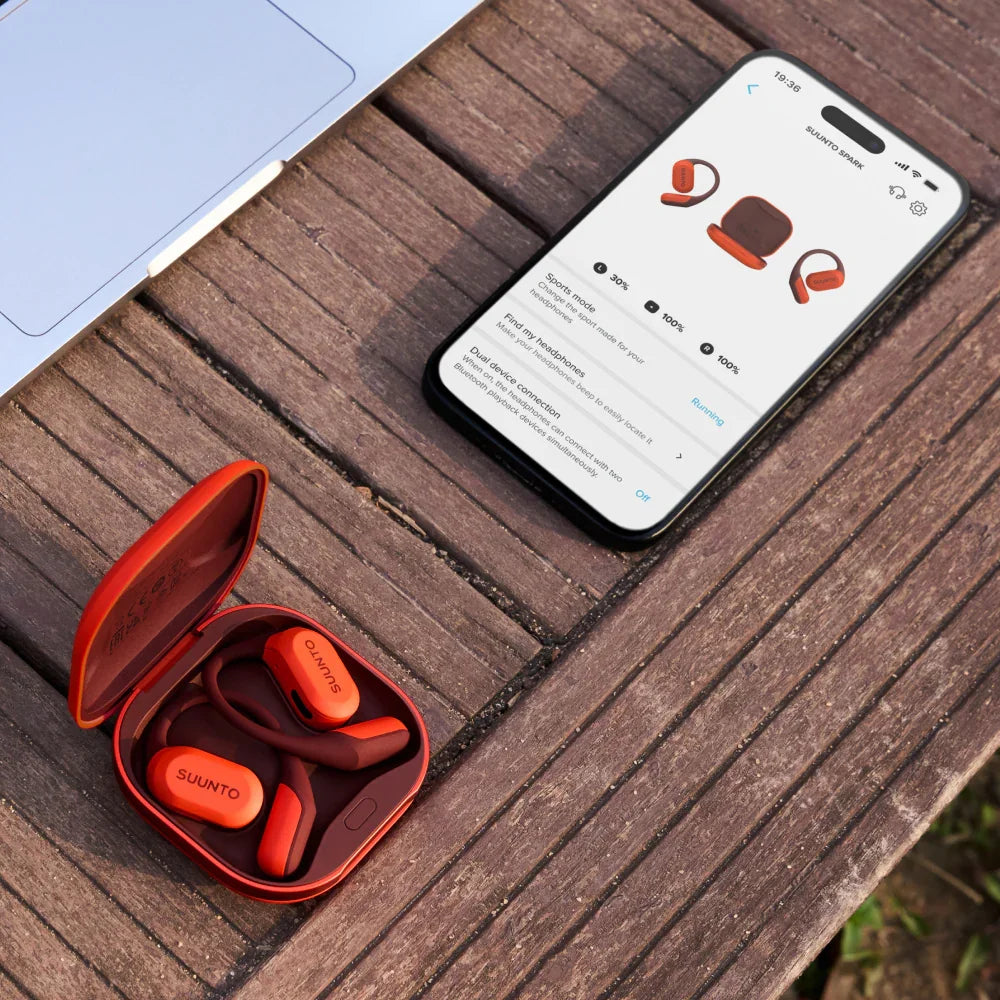 SUUNTO Spark Coral Orange אוזניות ספורט אוזן פתוחה בצבע כתום
