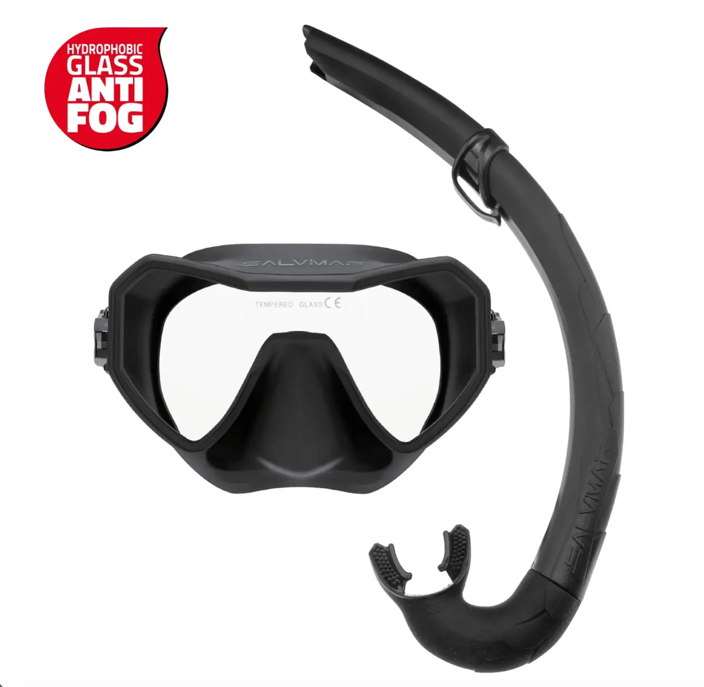 Salvimar NEO Anti Fog + BITE AIR Snorkel Combo סט שנורקל ומסיכת צלילה עם הגנה מפני הצטברות אדים