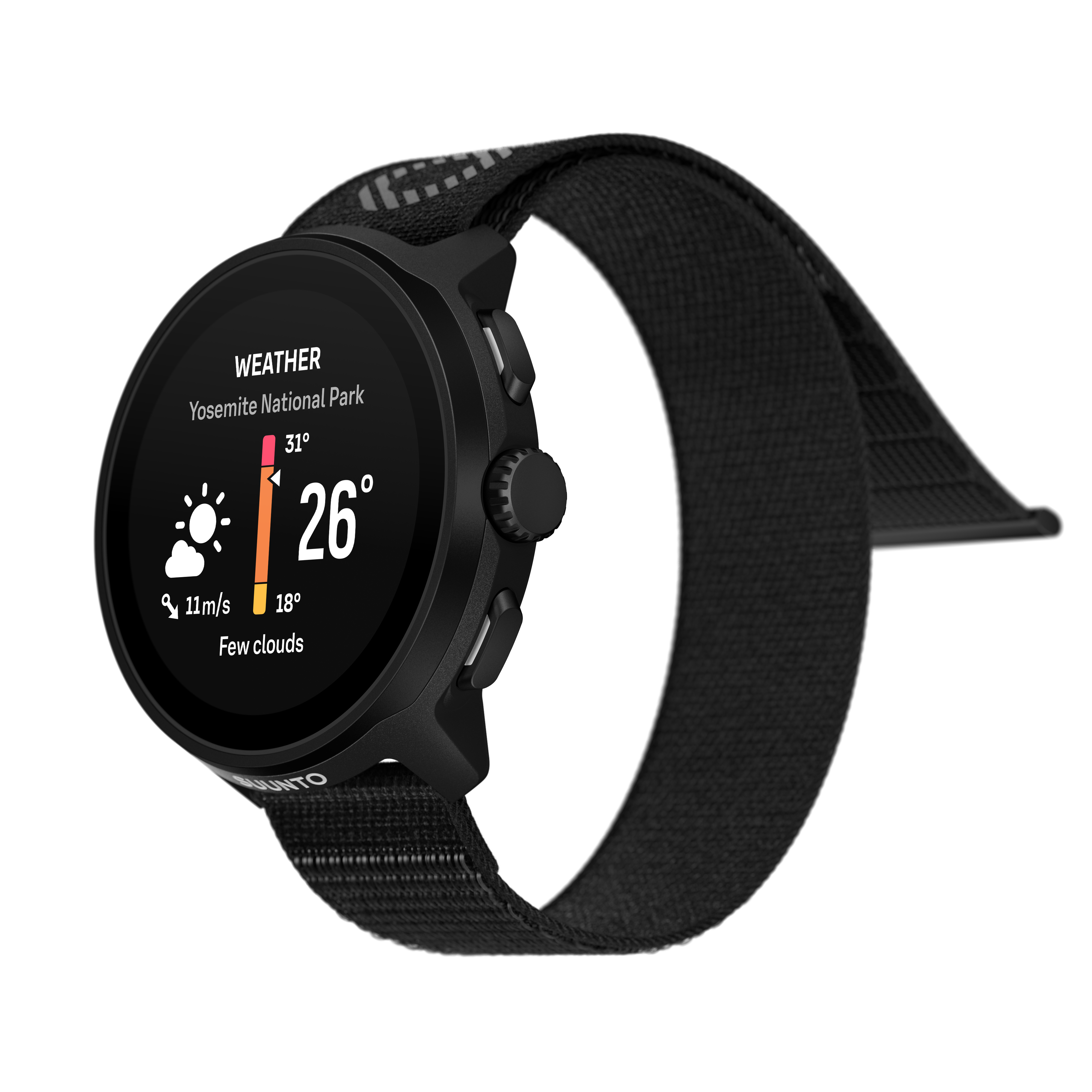 SUUNTO Run All Black שעון ספורט וכושר בצבע שחור