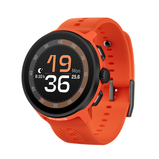 SUUNTO Run Coral Orange Silicone Strap שעון ספורט וכושר בצבע כתום עם רצועת סיליקון