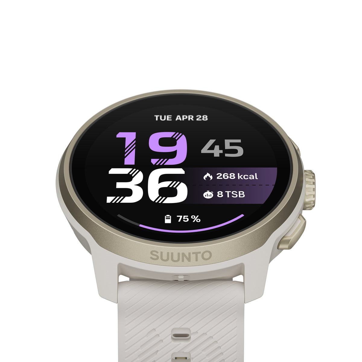 SUUNTO Run 2 Feather Gold 4GB שעון ספורט וכושר בצבע בייג׳ עם זיכרון פנימי של 4 ג׳יגה בייט