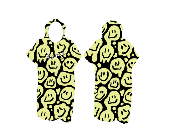 RANGE Acid Faces Adult Poncho מגבת פונצ'ו למבוגרים