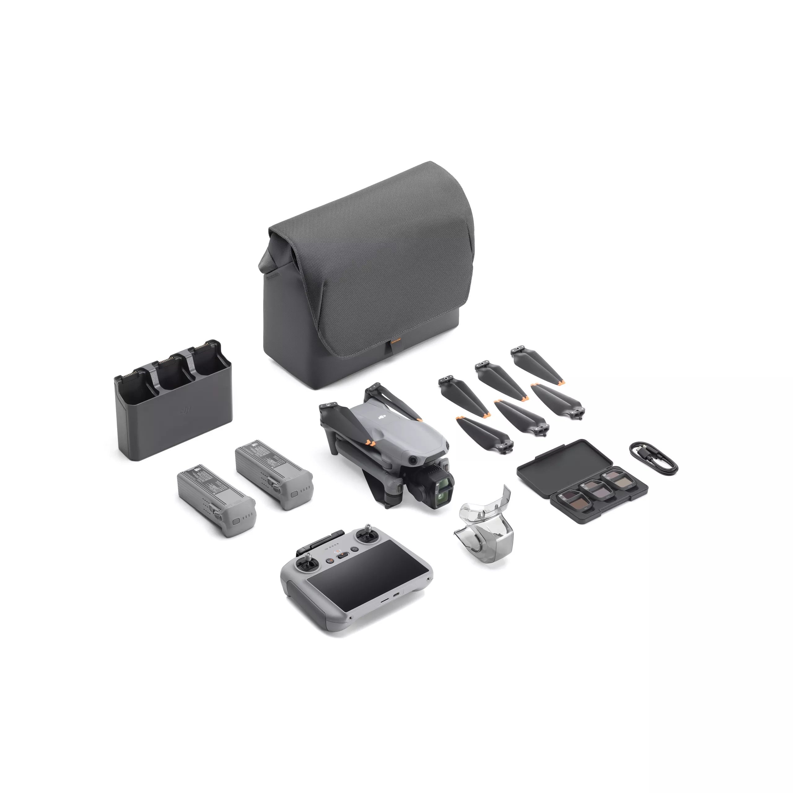 DJI Air 3S Combo רחפן עם שלט חכם RC2 - דוגית