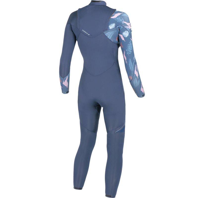 SOORUZ Fullsuit 4/3 FZ DIVINE Oysterprene חליפת גלישה לנשים רוכסן קדמי בעובי 4/3 מ"מ צבע כחול