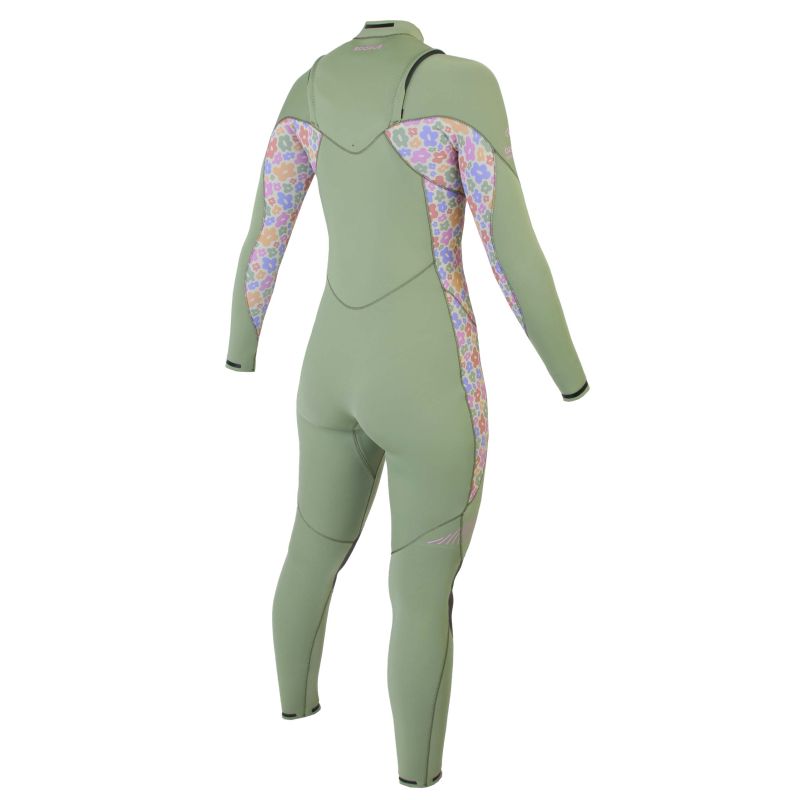 SOORUZ DIVINE 3/2 FZ Organic Oysterprene חליפת גלישה לנשים בצבע ירוק 3/2 רוכסן קדמי