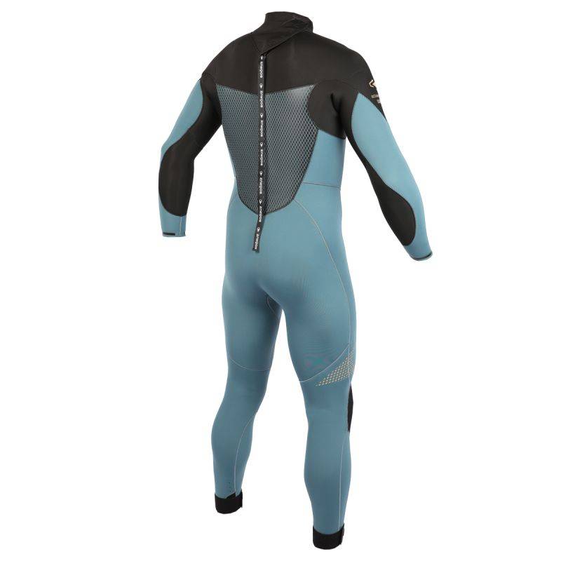 SOORUZ FIGHTER 4/3 BZ Organic Oysterprene חליפת גלישה לגברים 4/3 רוכסן אחורי בצבע כחול