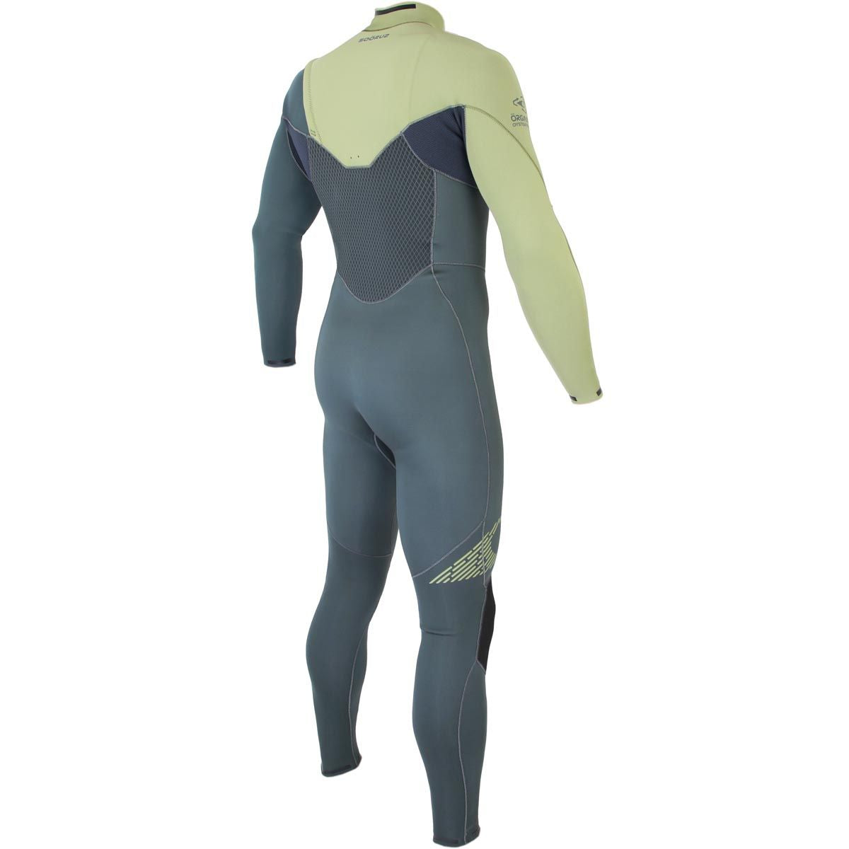 חליפת גלישה לגברים בצבע ירוק בעובי 3/2 מ"מ עם רוכסן חזה