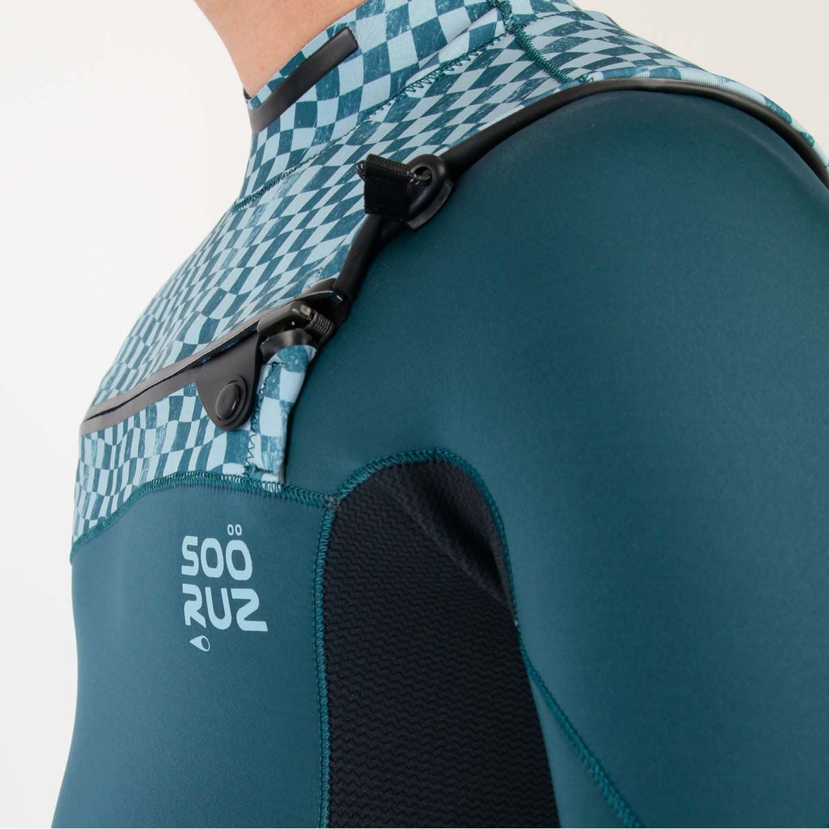 חליפת גלישה לגברים בצבע כחול בעובי 3/2 מ"מ עם רוכסן חזה