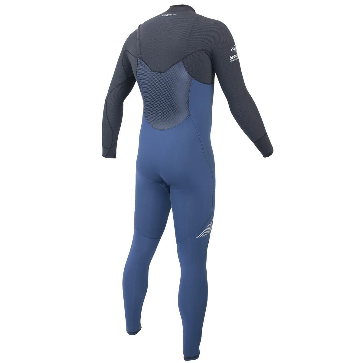 חליפת גלישה ארוכה לגברים צבע כחול בעובי 3/2 מ"מ עם רוכסן חזה מניאופרן אורגני