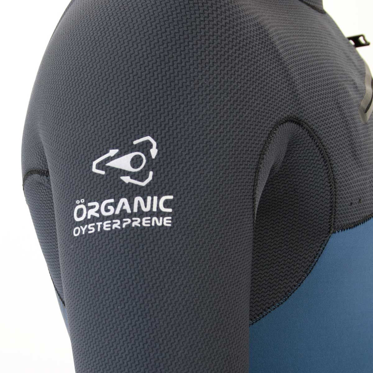 חליפת גלישה ארוכה לגברים צבע כחול בעובי 3/2 מ"מ עם רוכסן חזה מניאופרן אורגני