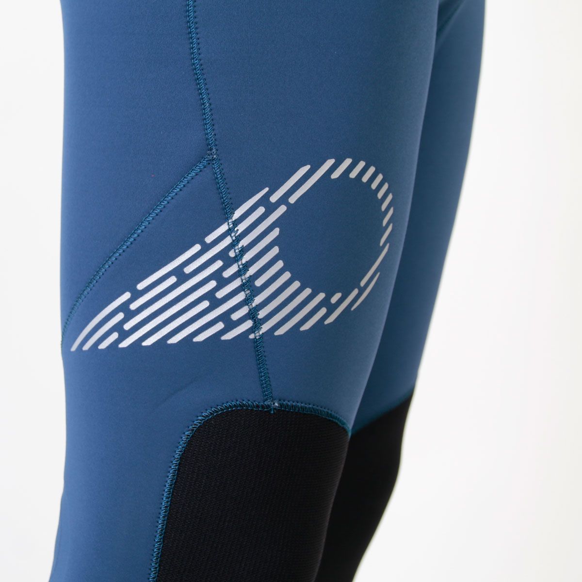 חליפת גלישה ארוכה לגברים צבע כחול בעובי 3/2 מ"מ עם רוכסן חזה מניאופרן אורגני