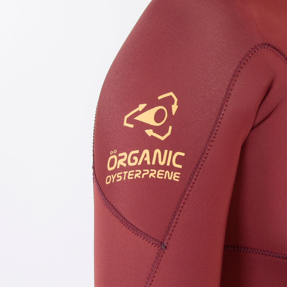 חליפת גלישה ארוכה צבע אדום לנשים בעובי 3/2 מ"מ עם רוכסן חזה מניאופרן אורגני