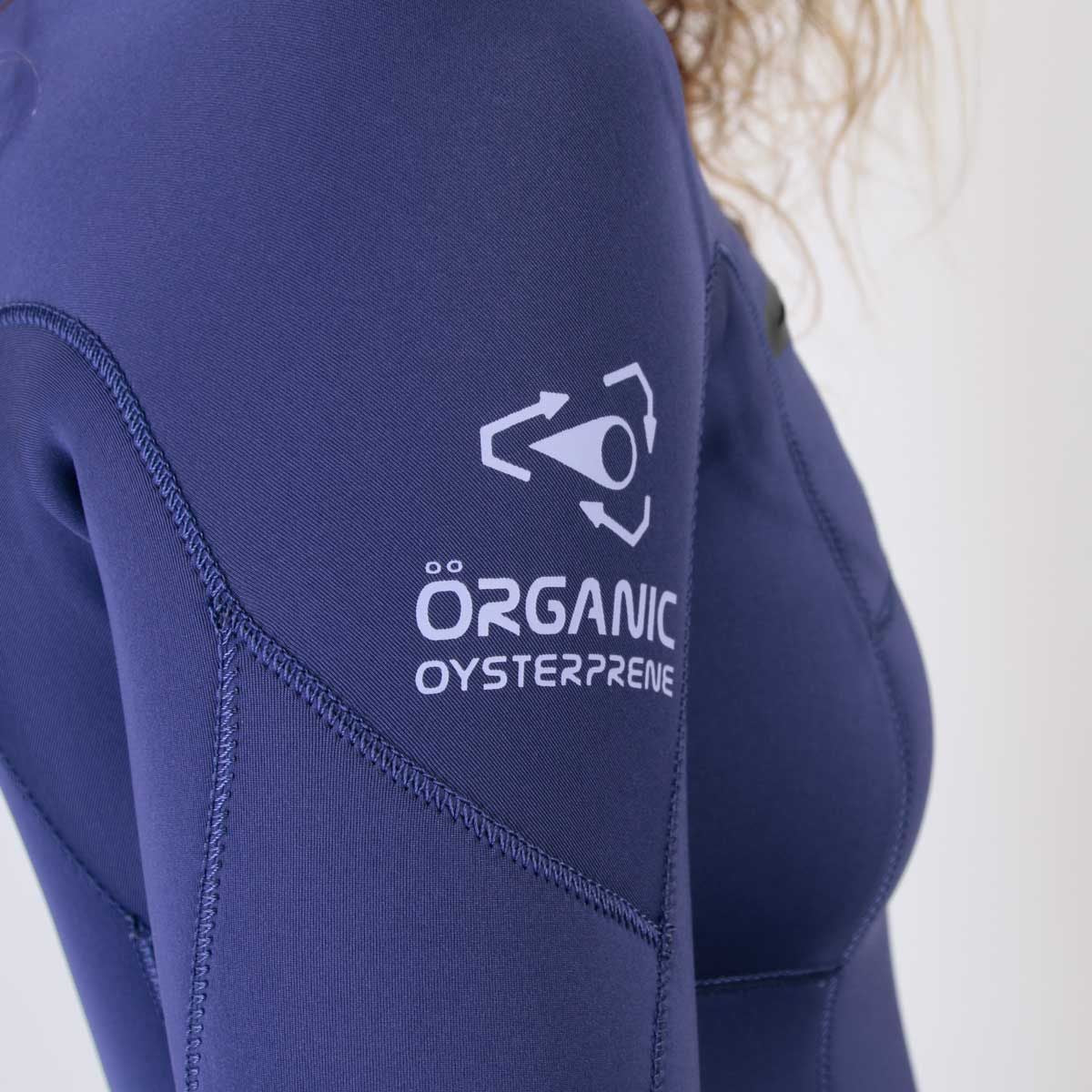 חליפת גלישה ארוכה צבע סגול לנשים בעובי 3/2 מ"מ עם רוכסן חזה מניאופרן אורגני