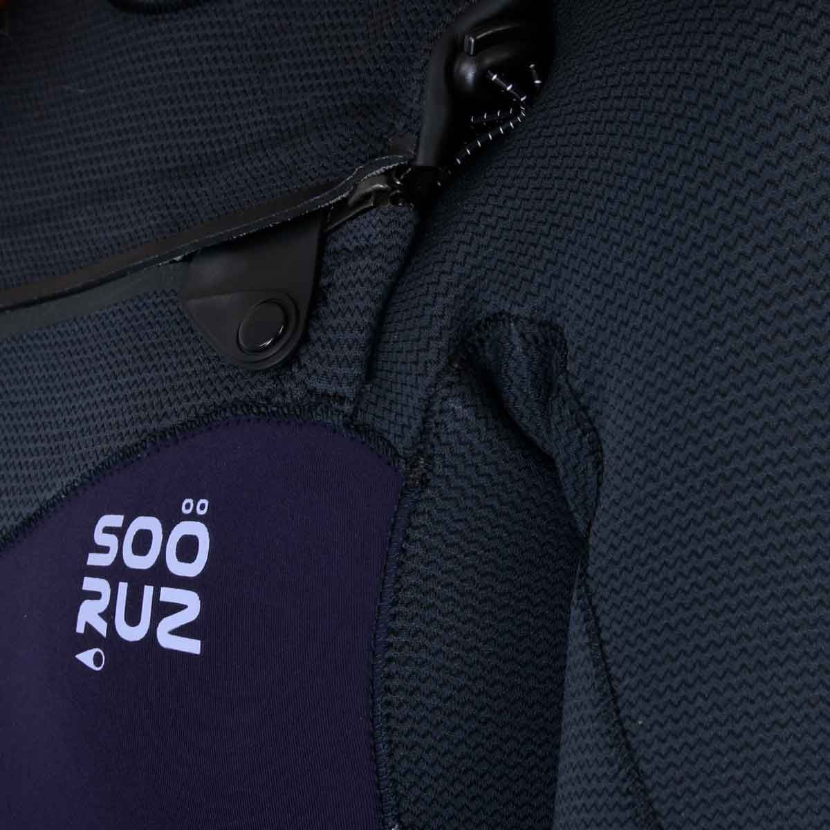 חליפת גלישה ארוכה לנשים צבע סגול בעובי 3/2 מ"מ עם רוכסן חזה מניאופרן אורגני