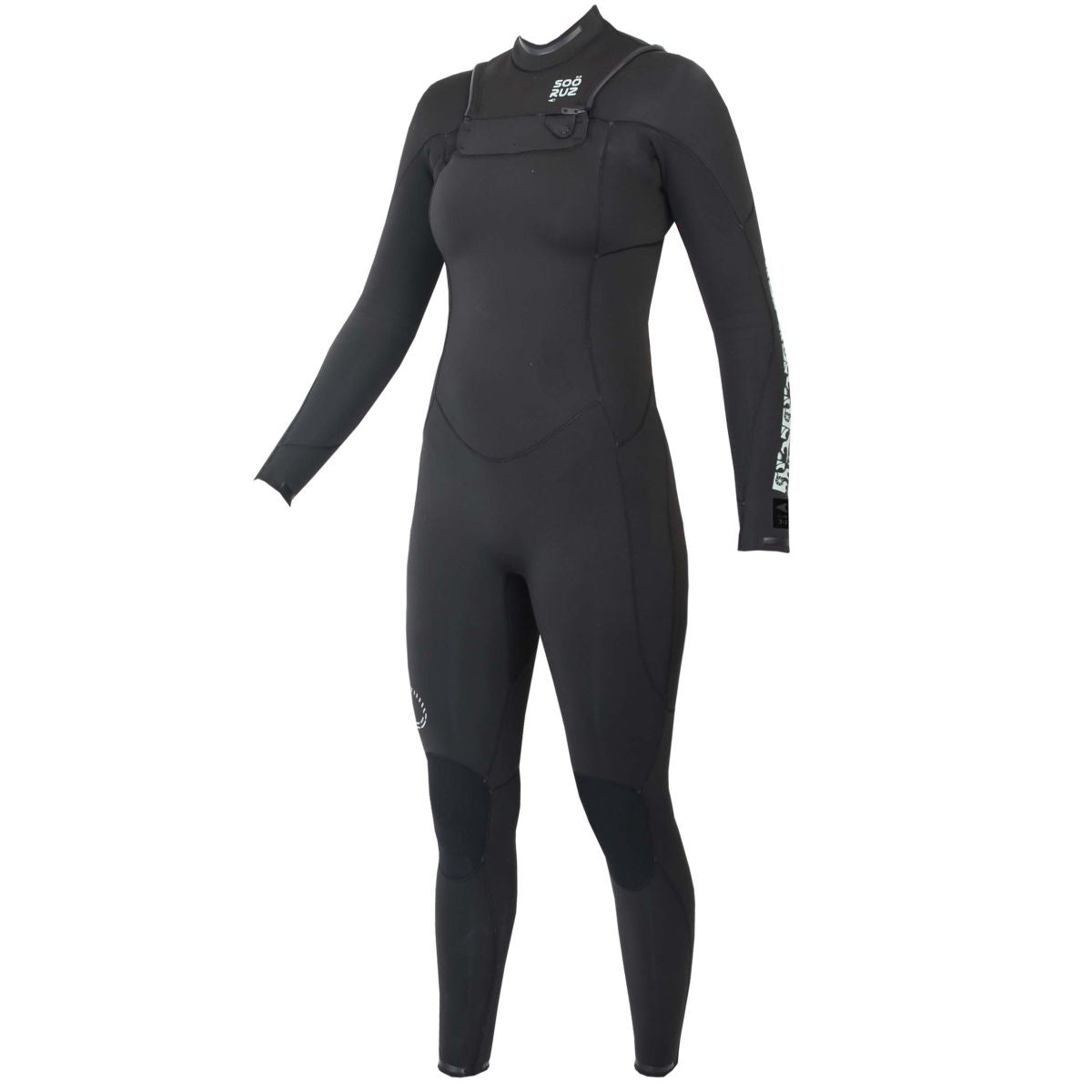 SOORUZ DIVINE 4/3 FZ Women Organic Oysterprene Black חליפת גלישה ארוכה לנשים בעובי 4/3 מ"מ עם רוכסן קדמי מניאופרן אורגני